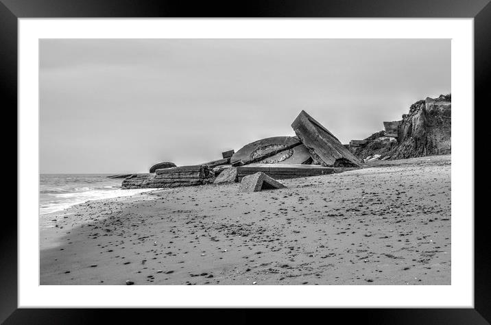 Old Sea Defenses  Framed Mounted Print by Jon Fixter