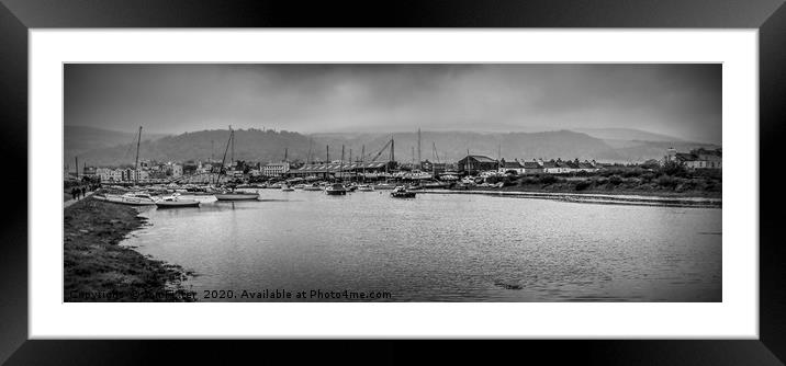 Dark Cloud's Over Ramsey Harbour Framed Mounted Print by Jon Fixter
