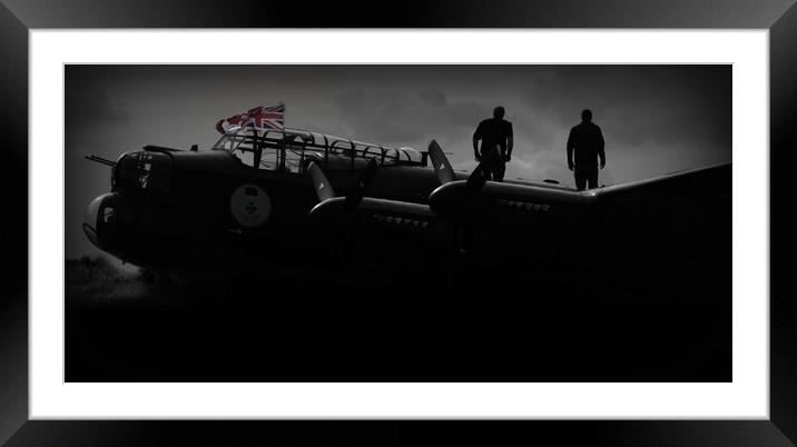 Lancaster Bomber Wing walkers  Framed Mounted Print by Jon Fixter