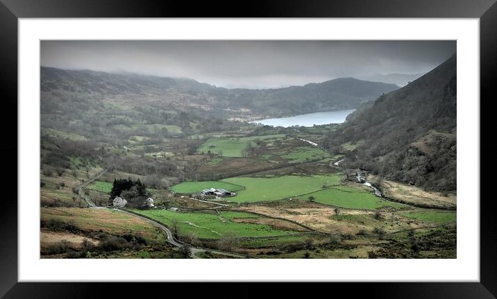 View over a welsh valley  Framed Mounted Print by Jon Fixter