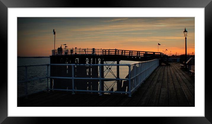 Watching the sunset over Hull waters edge  Framed Mounted Print by Jon Fixter