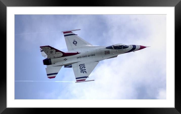 USAF Thunderbird Framed Mounted Print by Jon Fixter