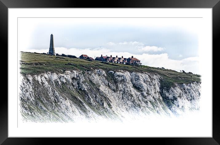 Clifftop Monument Framed Mounted Print by Ian Johnston  LRPS