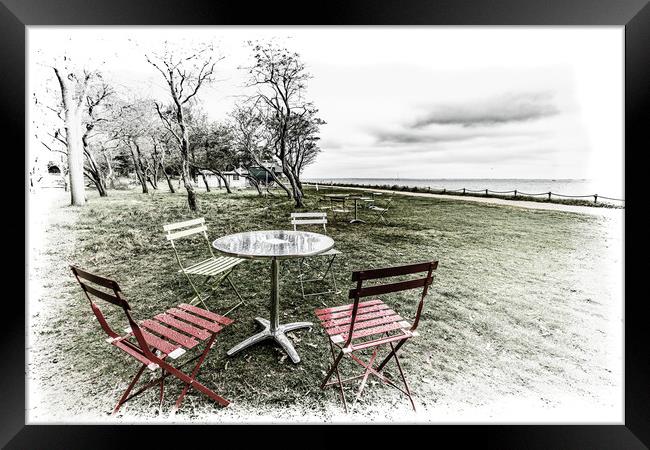 Waiting for service at the beach Framed Print by Ian Johnston  LRPS