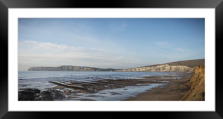 Low tide patterns and cliffs Framed Mounted Print by Ian Johnston  LRPS