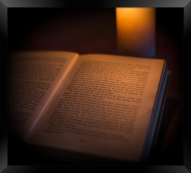 Reading by Candlelight Framed Print by Ian Johnston  LRPS