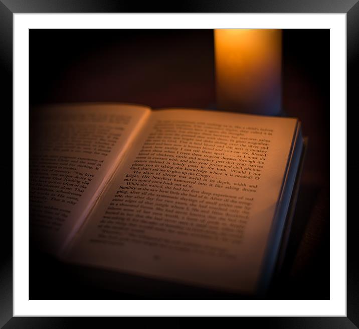 Reading by Candlelight Framed Mounted Print by Ian Johnston  LRPS