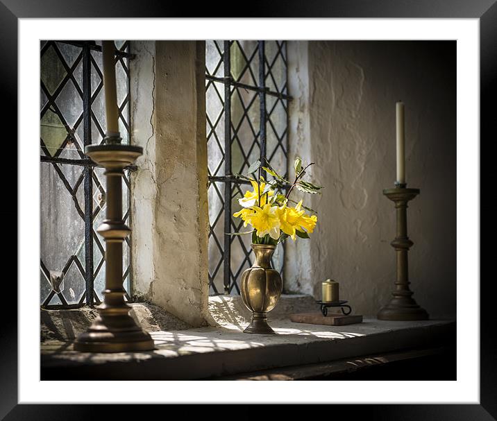 Flowers in the Window Framed Mounted Print by Ian Johnston  LRPS