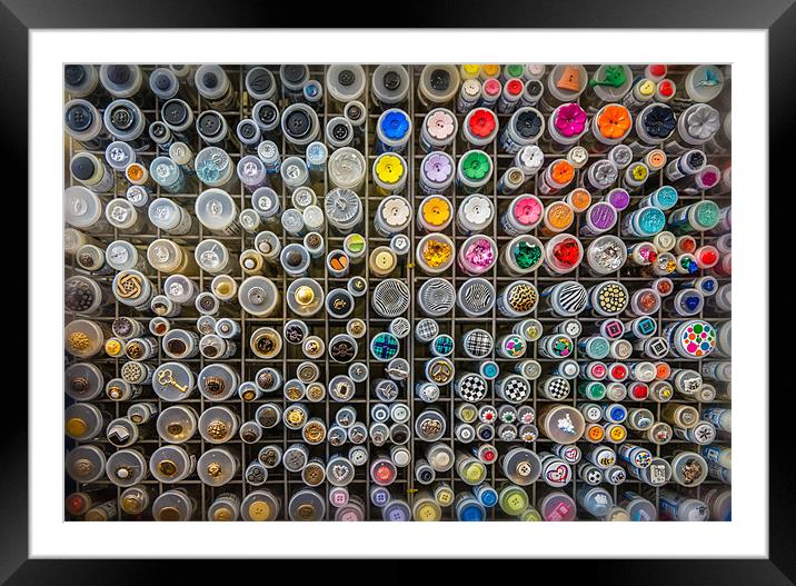 Button Boxes.... Framed Mounted Print by Ian Johnston  LRPS