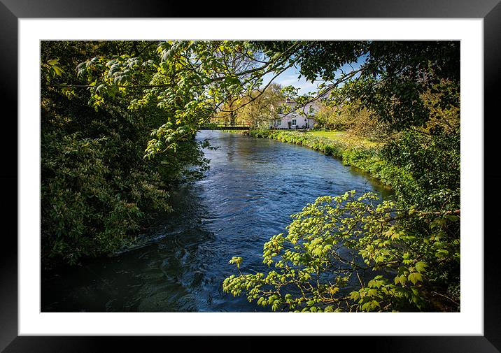 Pink House by the River Framed Mounted Print by Ian Johnston  LRPS