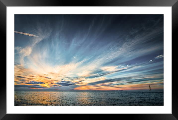Solo Sailing into the sunset Framed Mounted Print by Ian Johnston  LRPS