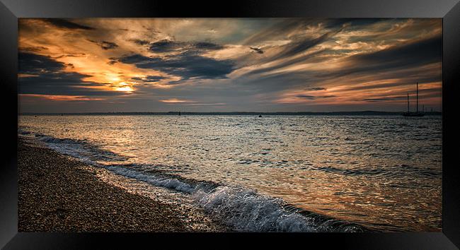 The Last Splashes of the Day Framed Print by Ian Johnston  LRPS