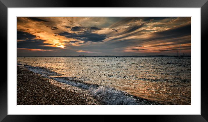 The Last Splashes of the Day Framed Mounted Print by Ian Johnston  LRPS