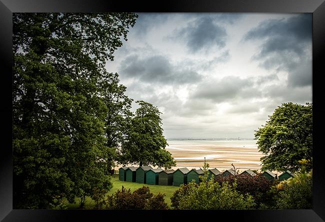Sea view Huts Framed Print by Ian Johnston  LRPS