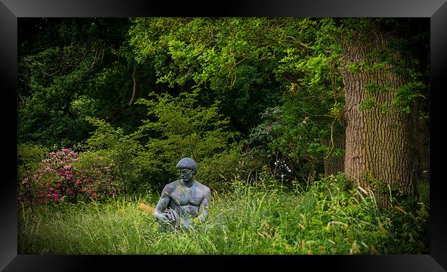 Statue Under the Tree Framed Print by Ian Johnston  LRPS