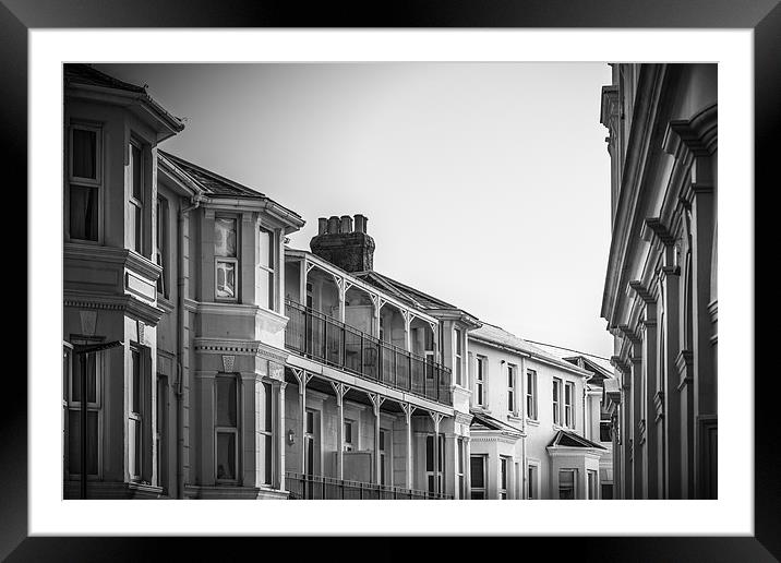 Mono Ventnor Architecture Framed Mounted Print by Ian Johnston  LRPS