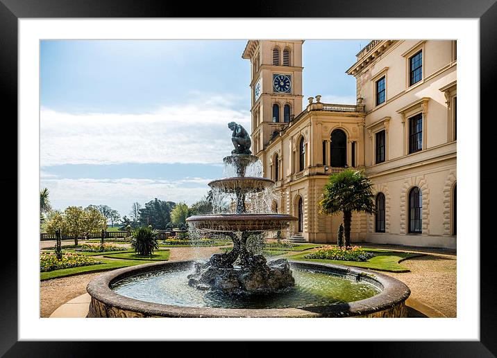 Osborne House Fountain Framed Mounted Print by Ian Johnston  LRPS