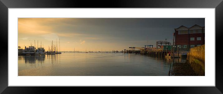 Crossing the River Medina Framed Mounted Print by Ian Johnston  LRPS