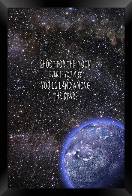 Shoot for the Moon Framed Print by iphone Heaven
