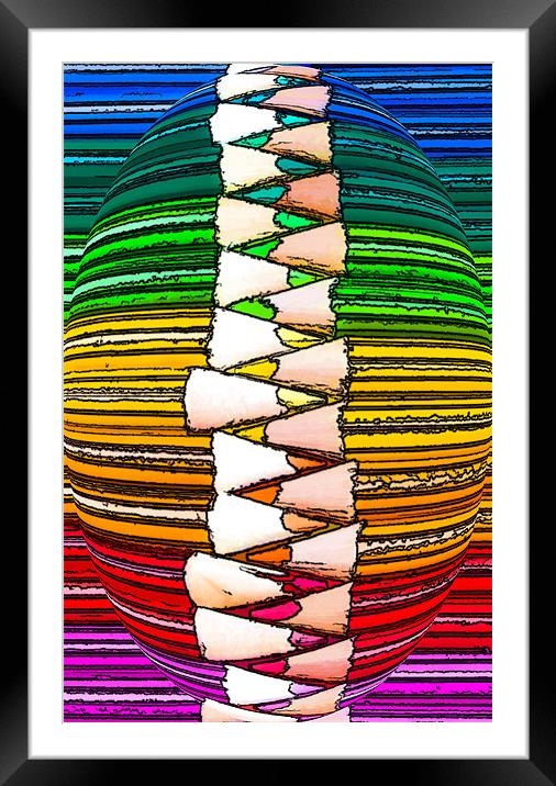 Crayons through the lens Framed Mounted Print by iphone Heaven