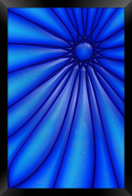 Flower in Blue Framed Print by iphone Heaven