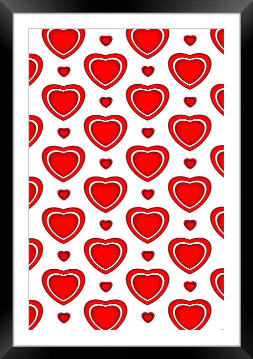 Valentine White Framed Mounted Print by iphone Heaven