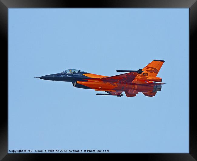 F-16AM Fighting Falcon Framed Print by Paul Scoullar