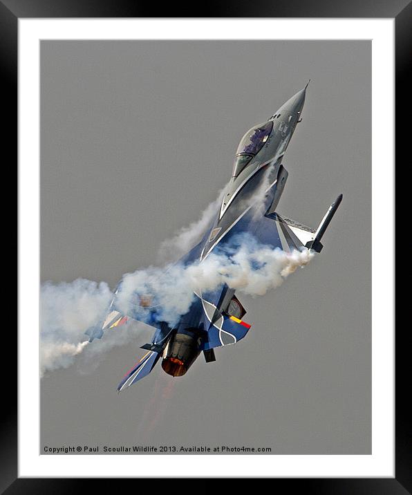 F-16A MLU Fighting Falcon Framed Mounted Print by Paul Scoullar