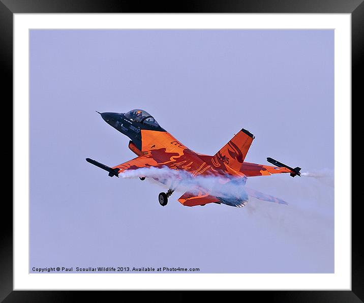 F-16AM Take Off Framed Mounted Print by Paul Scoullar