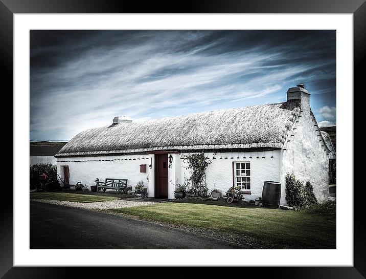 Malin Head Cottage Framed Mounted Print by Anne Whiteside