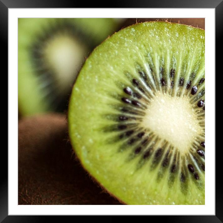 Kiwi Framed Mounted Print by Anne Whiteside