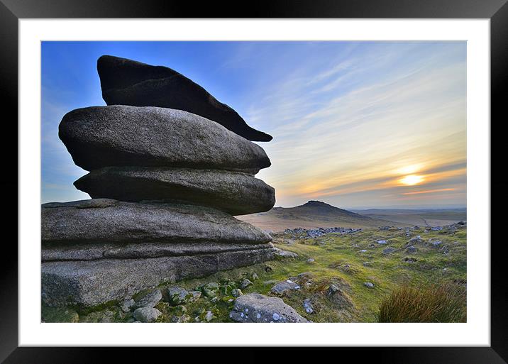 Cornwall: Showery Tor Framed Mounted Print by Rob Parsons