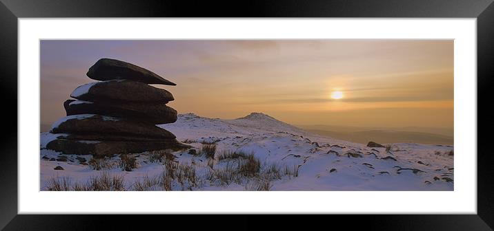 Cornwall: Winter on Showery Tor Framed Mounted Print by Rob Parsons
