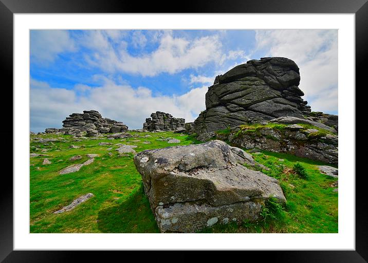 Dartmoor: Hound Tor Framed Mounted Print by Rob Parsons