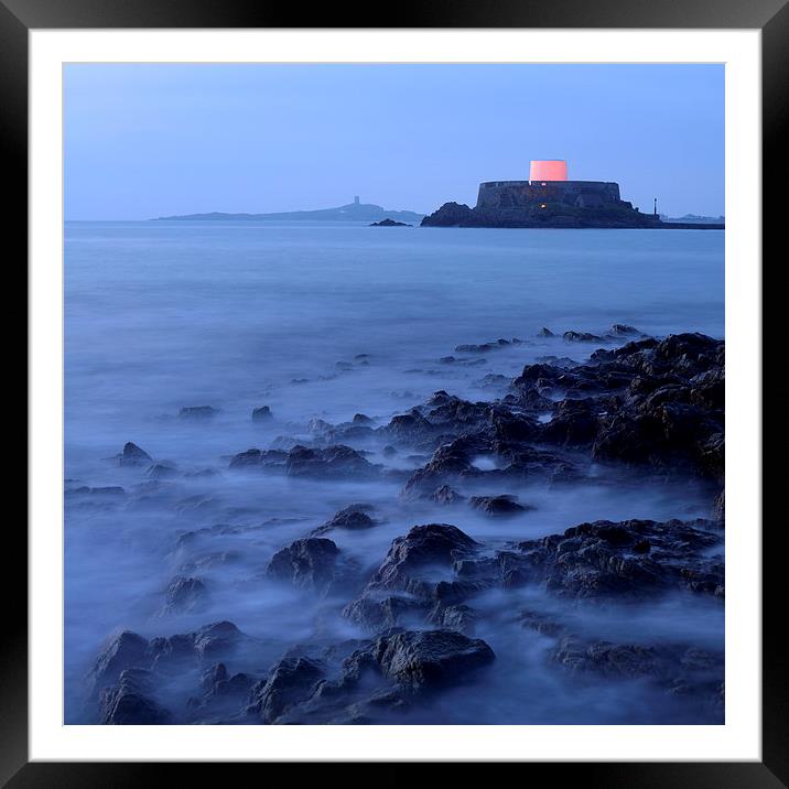 Misty Evening in Guernsey Framed Mounted Print by Rob Smith