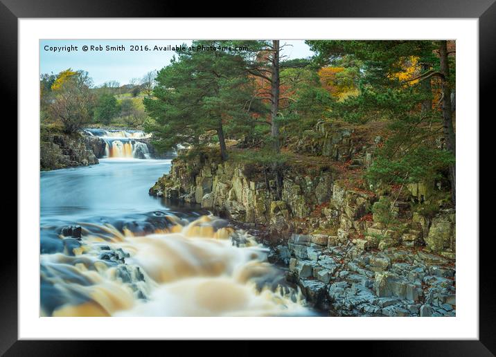Low Force Waterfall in Upper Teesdale Framed Mounted Print by Rob Smith
