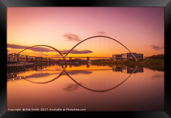 Infinity Bridge over the River Tees, Stockton Framed Print by Rob Smith