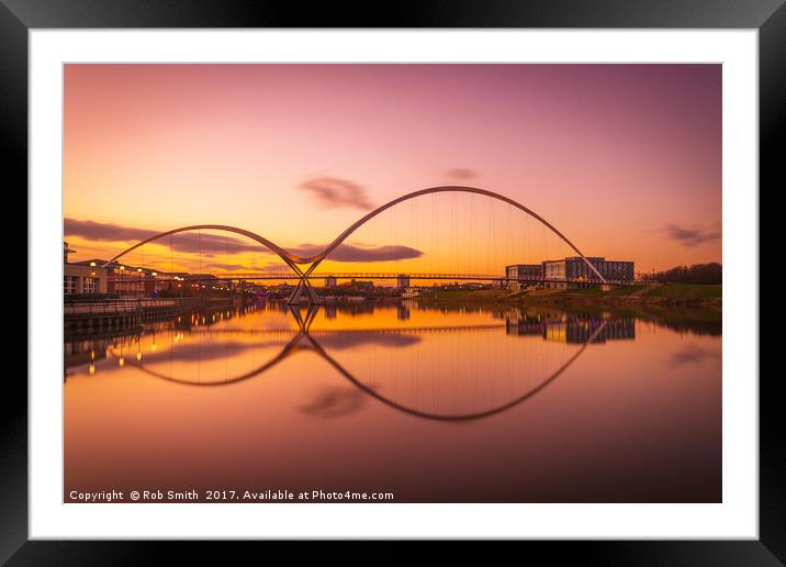 Infinity Bridge over the River Tees, Stockton Framed Mounted Print by Rob Smith