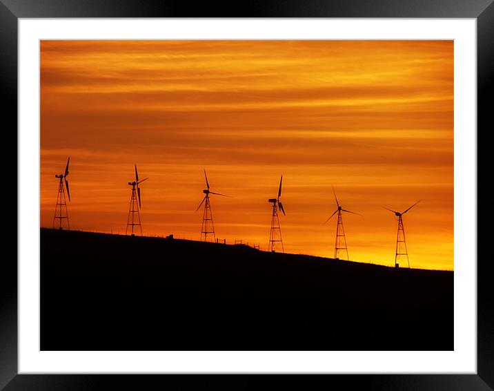 WindMills Framed Mounted Print by Mary Lane
