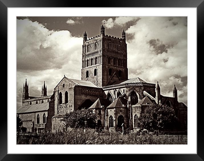 Tewkesbury Abbey Framed Mounted Print by Mary Lane
