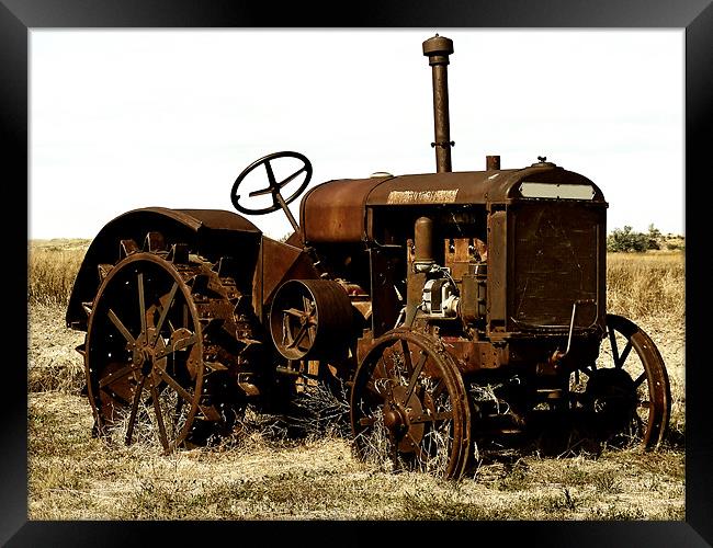 Old Tractor Framed Print by Mary Lane
