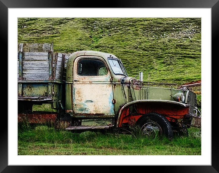 Old Truck Framed Mounted Print by Mary Lane