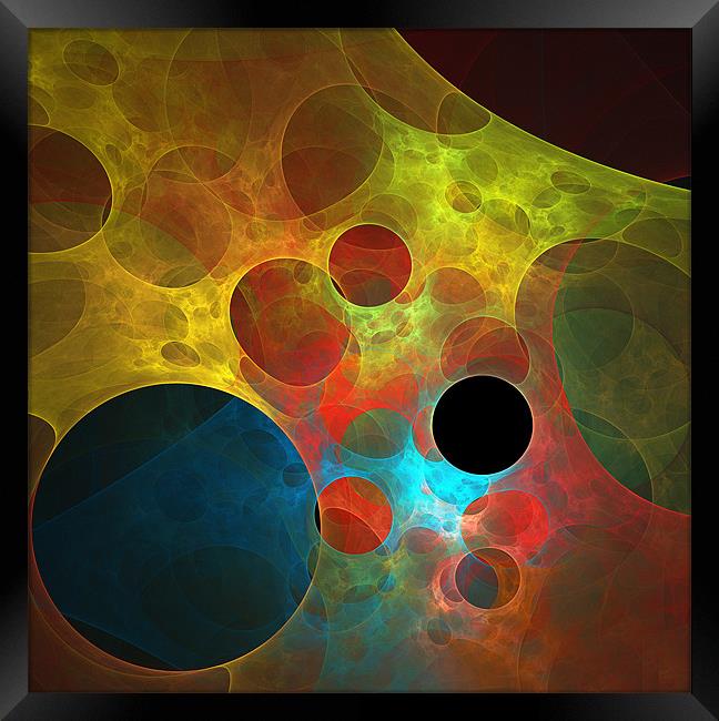 Cosmic Bubbles Framed Print by Mary Lane