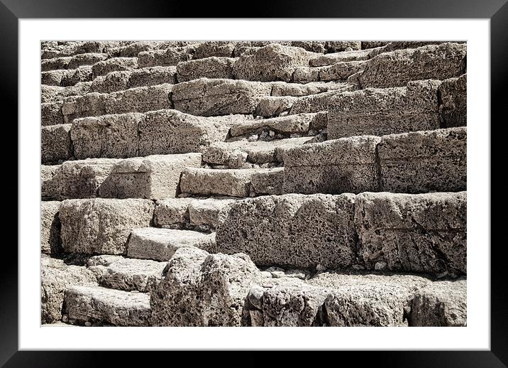 Ancient Seating Framed Mounted Print by Mary Lane