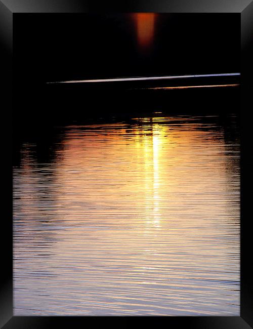 Sunset Streaks Framed Print by Mary Lane