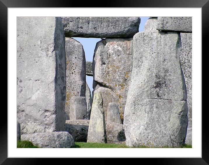 Center of Stonehenge Framed Mounted Print by Mary Lane