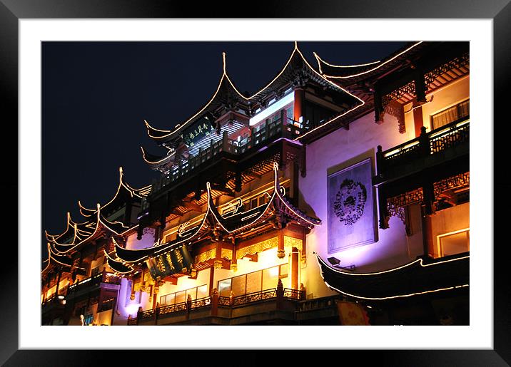 Night in Old Shanghai Framed Mounted Print by Mary Lane