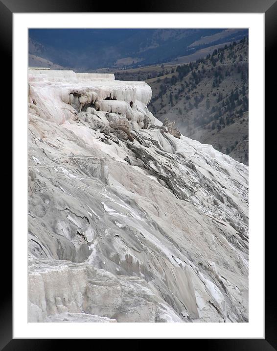 Mammoth Hot Springs Framed Mounted Print by Mary Lane