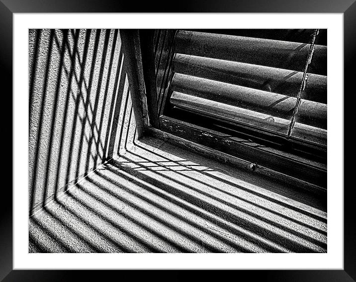 Blinds Framed Mounted Print by Mary Lane