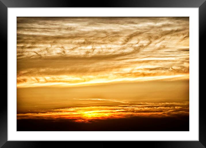 Whispy Sunset Framed Mounted Print by Mary Lane